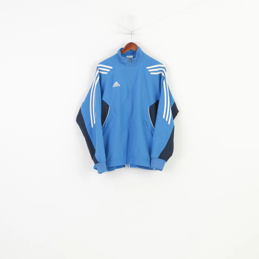 Archive Adidas Track Jacket | 90s-Era Color Block Shell | Royal Blue | Men's M