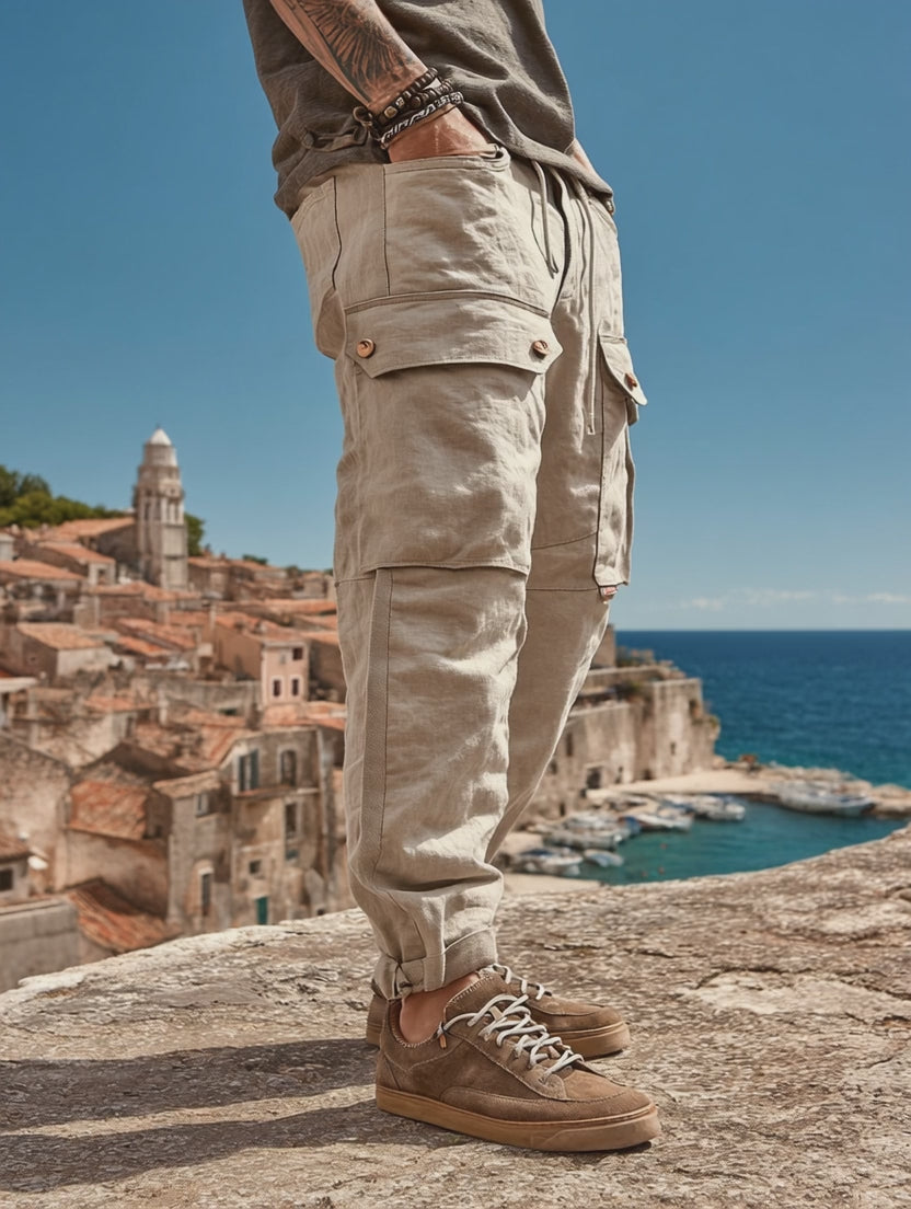 Syntax AEON Trousers | Tailored Linen Cargo System