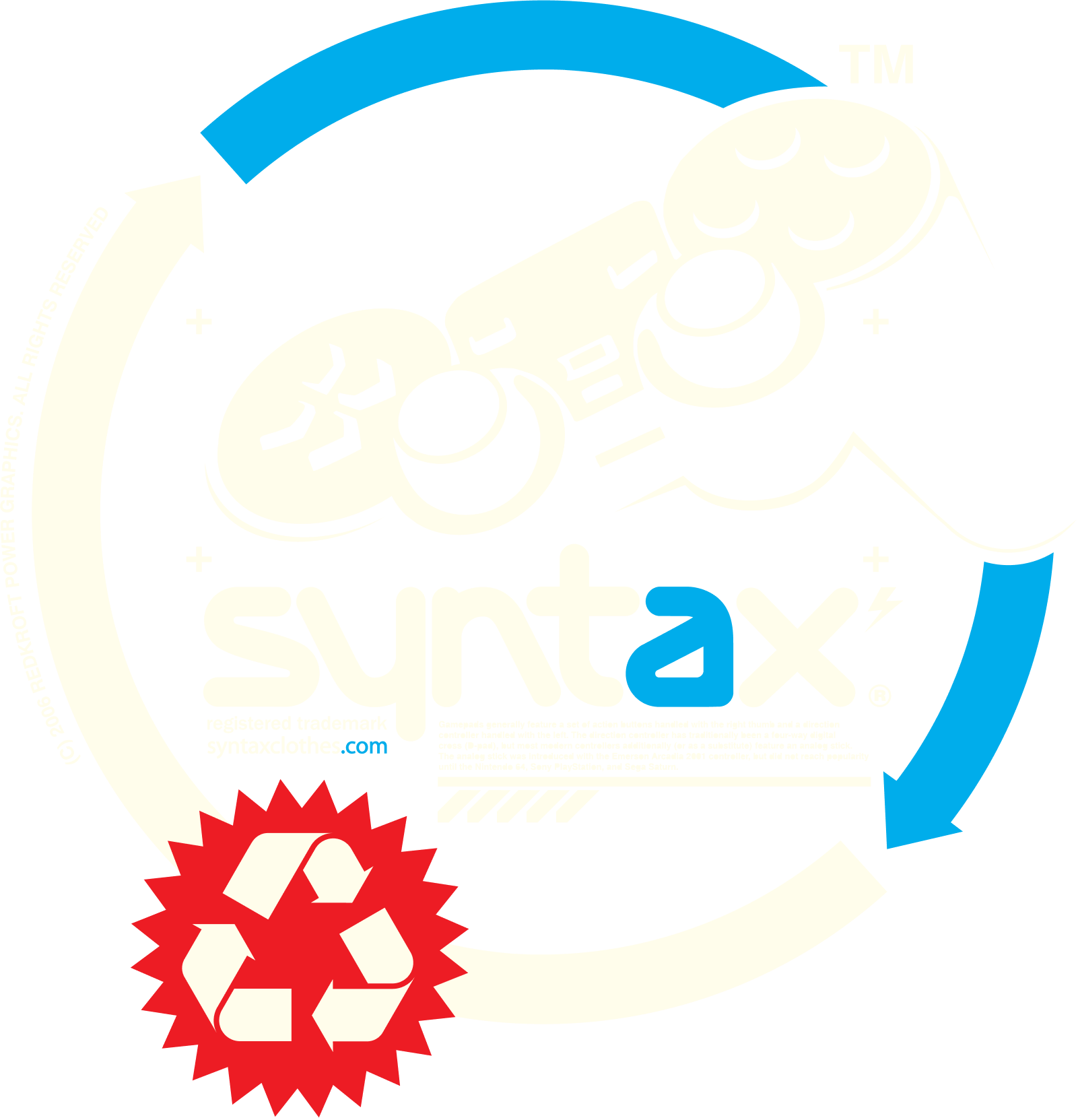 Syntax Gamepad Recycle - Organic Cotton Unisex T-Shirt