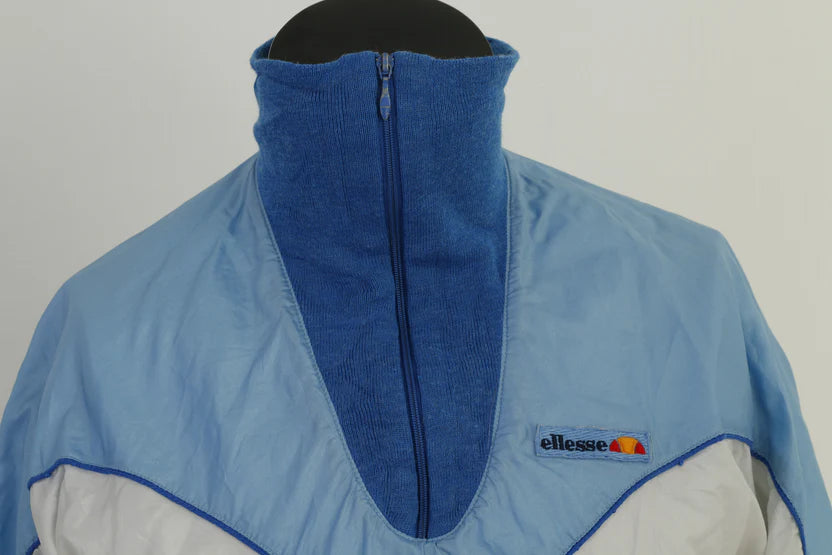 Vintage Ellesse Italy Anorak Windbreaker |  L / XL | 80s Sportswear Engineering