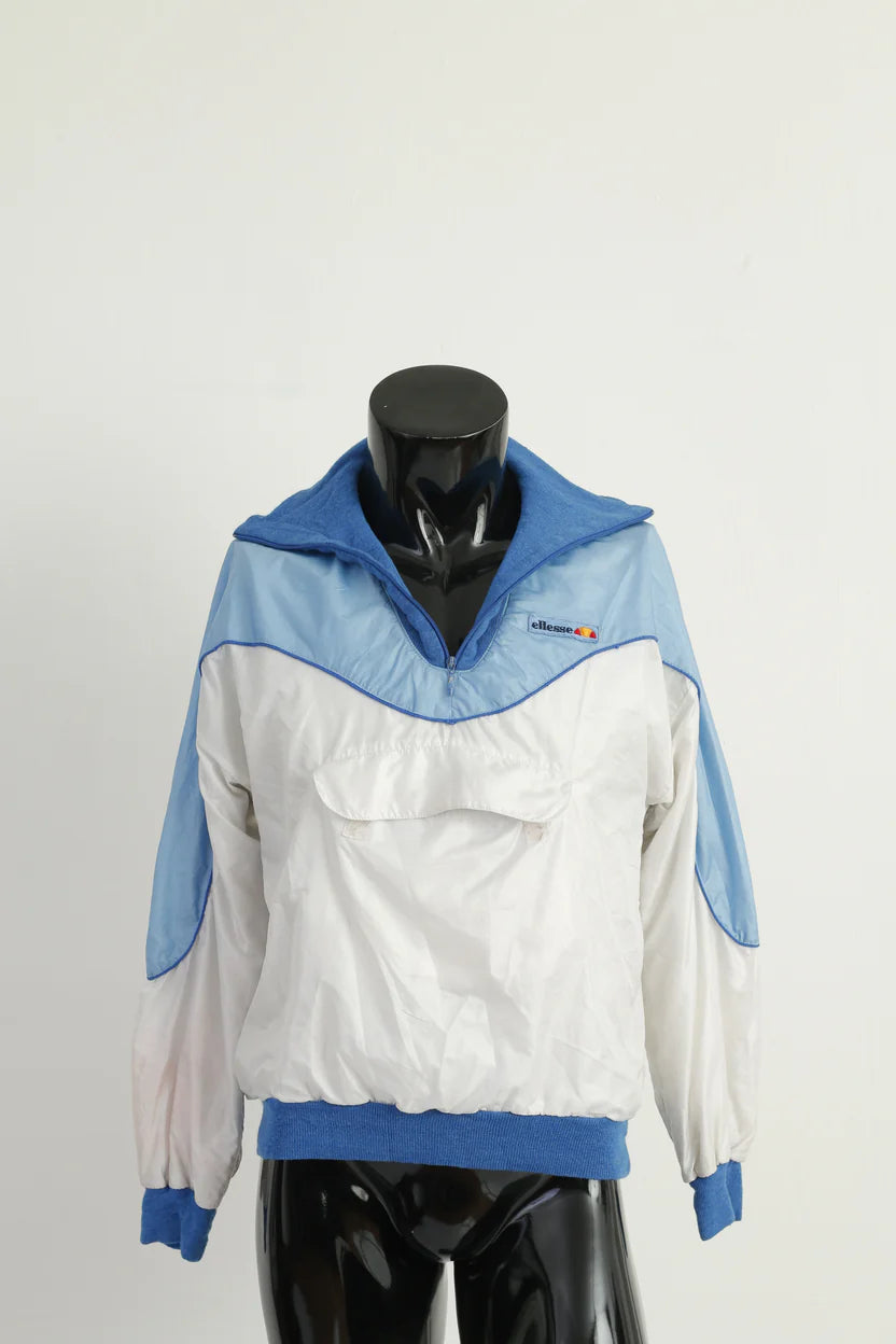 Vintage Ellesse Italy Anorak Windbreaker |  L / XL | 80s Sportswear Engineering
